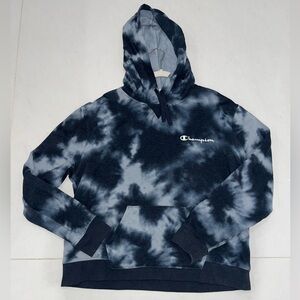 Champion: Tie Dye Blue Hoodie